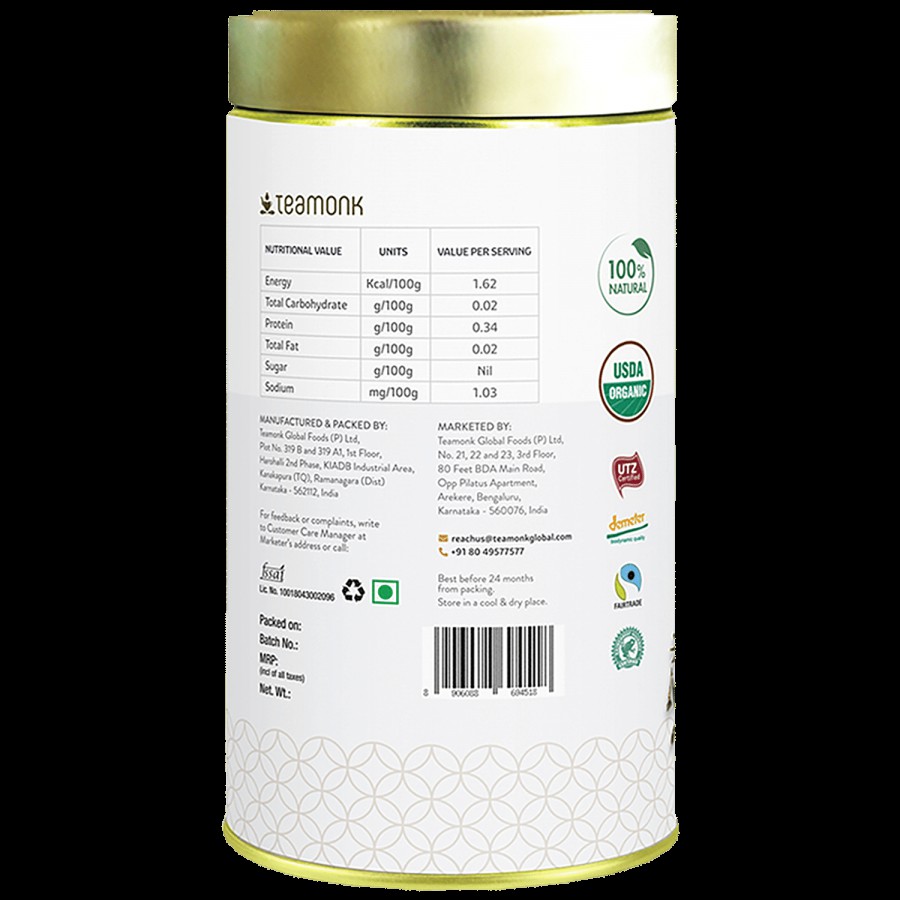 Teamonk Ahina Long Leaf Green Tea - Helps To Detox