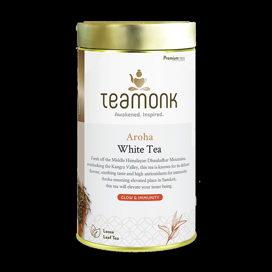 Teamonk Aroha White Tea - Provides Glowing Skin & Energy