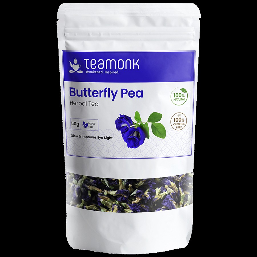 Teamonk Butterfly Pea Flower Herbal Tea - For Glowing Skin