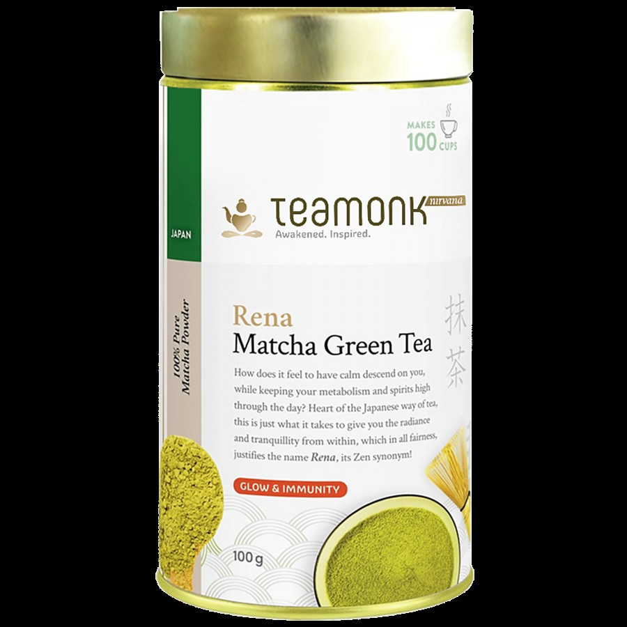 Teamonk Rena Japan Matcha Green Tea - Provides Glowing Skin & Boosts Immunity