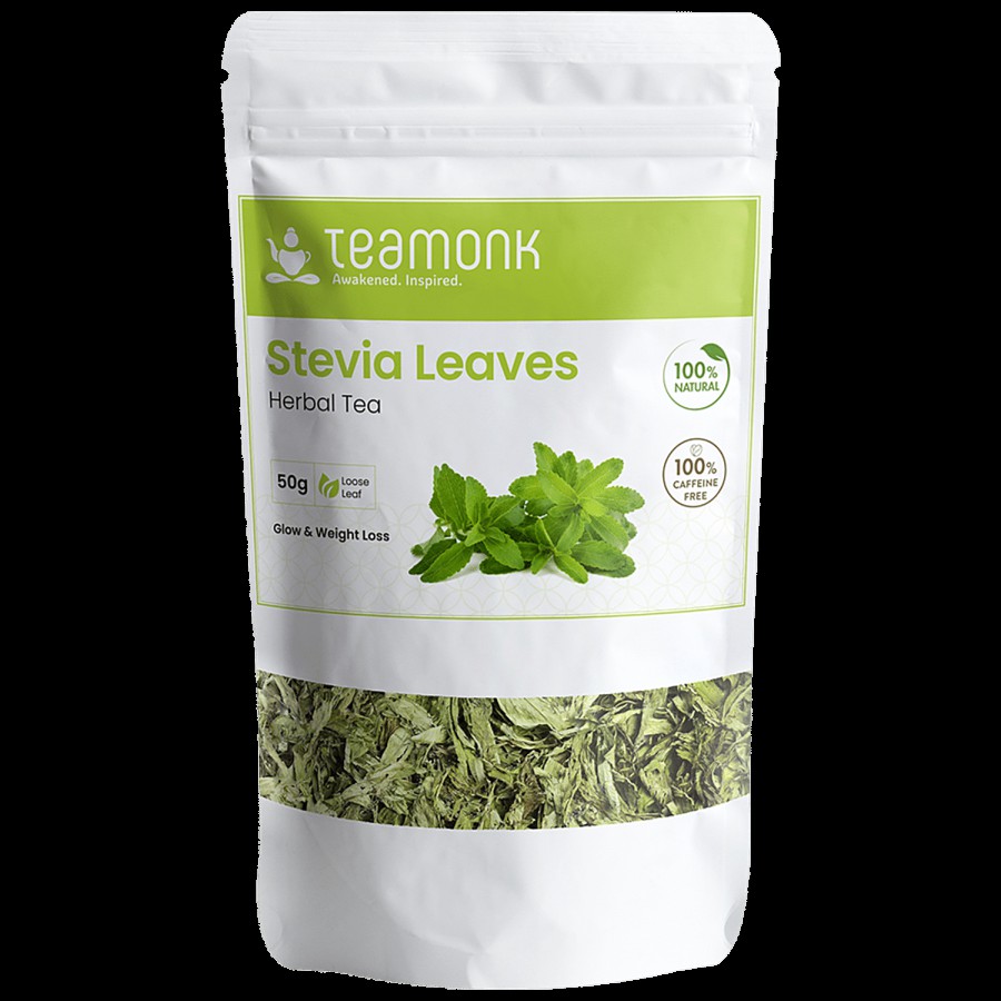 Teamonk Stevia Leaves Herbal Tea - Provides Glowing Skin