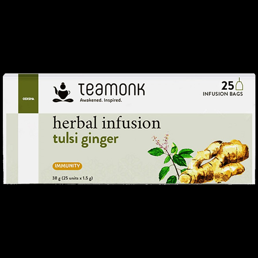 Teamonk Tulsi-Ginger Herbal Infusion