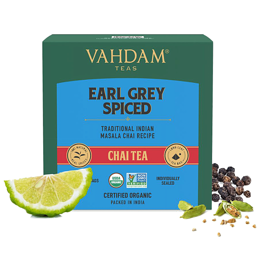 Vahdam  Organic Earl Grey Spiced Masala Long Leaf Chai