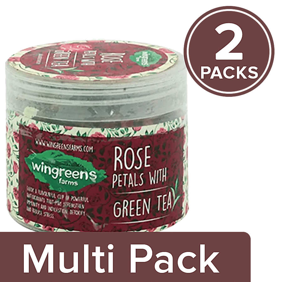 Wingreens Farms Rose Petals With Green Tea