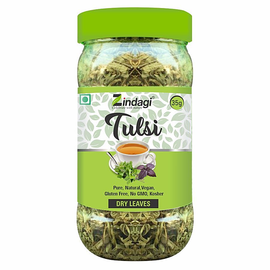 Zindagi Tulsi Dry Leaves For Tea – Popular As Ayurvedic Supplement