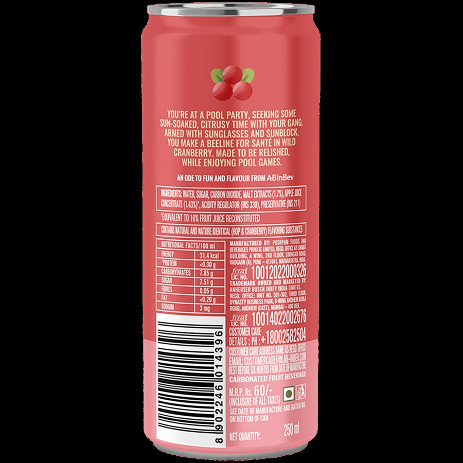 Sante Fruit Drink - Wild Cranberry