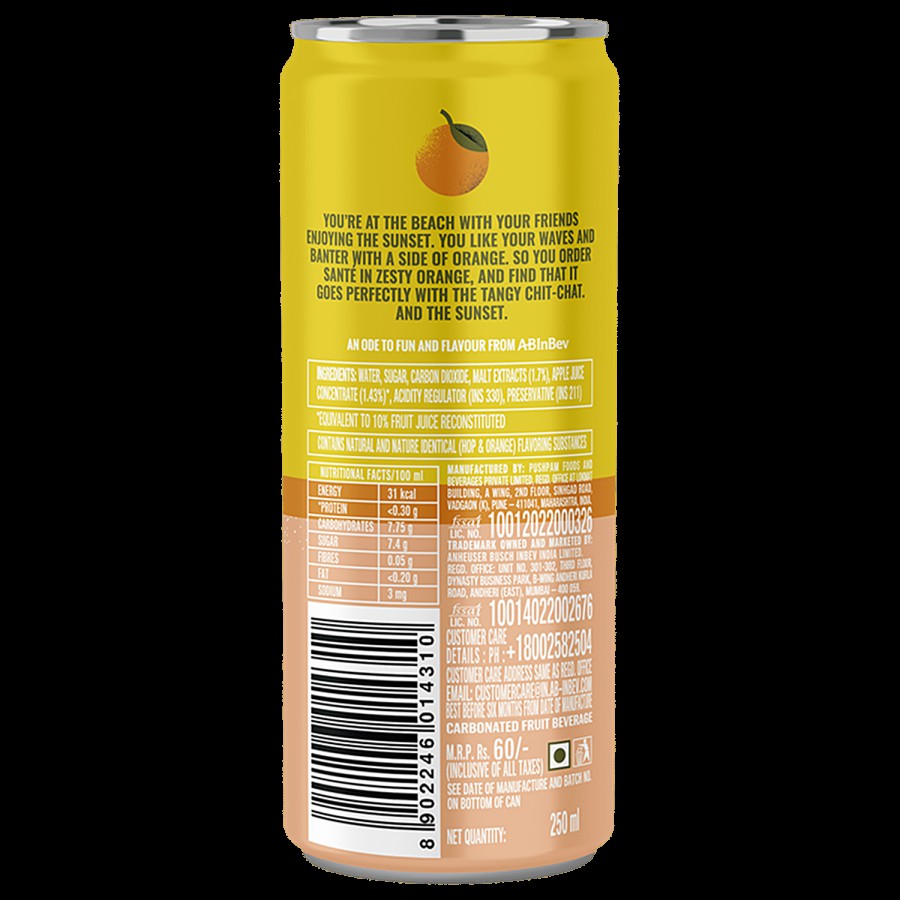 Sante Fruit Drink - Zesty Orange