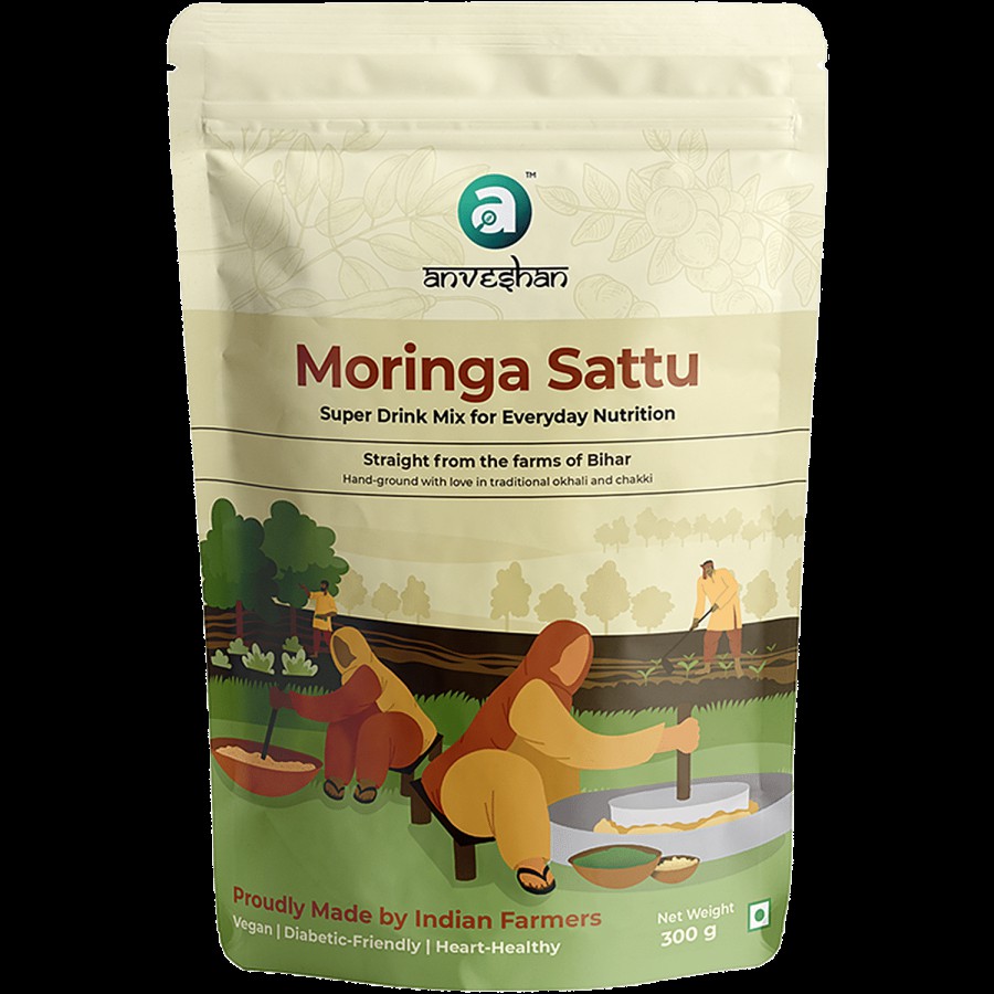 Anveshan Moringa Sattu Drink Mix - Jaljeera Flavour