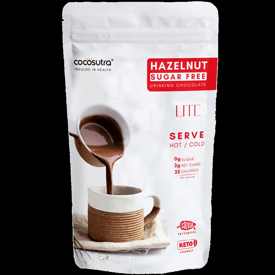 Cocosutra Hazelnut Sugar-Free Drinking Chocolate - Lite