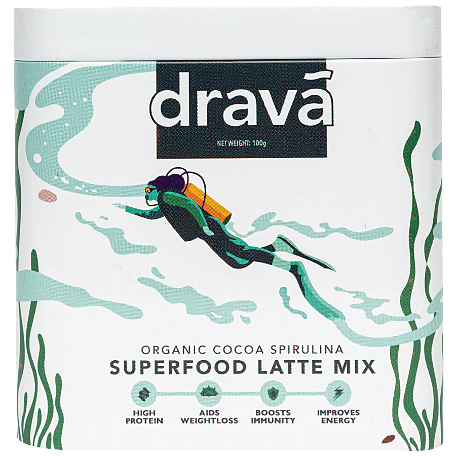 Drava Superfood Latte Mix - Organic Cocoa & Spirulina