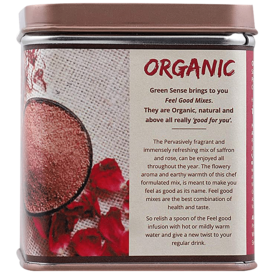 Green Sense Organic Feel-Good Mix Saffron Rose Infusion Powder