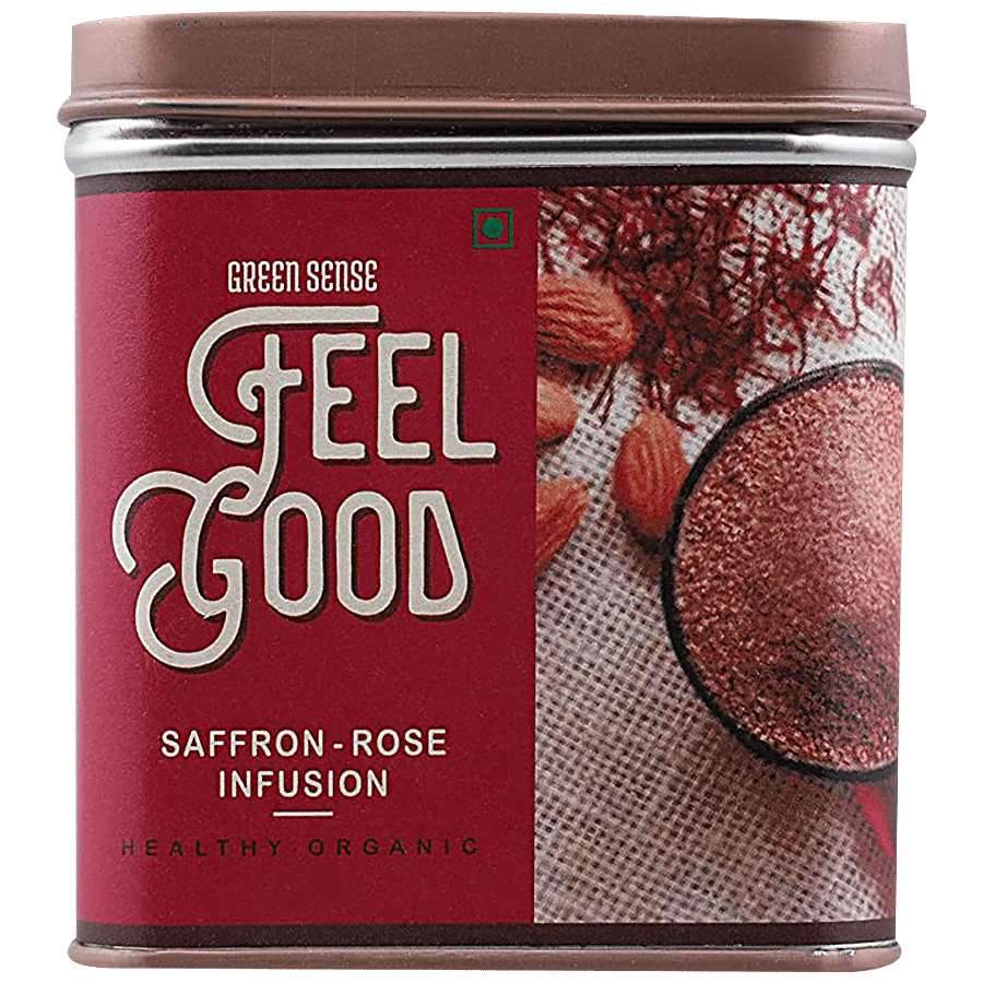 Green Sense Organic Feel-Good Mix Saffron Rose Infusion Powder