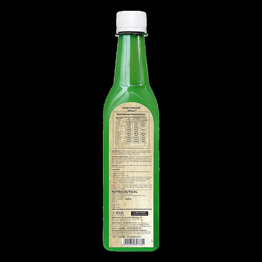 Jiva Ayurveda Wheatgrass With Amla Juice