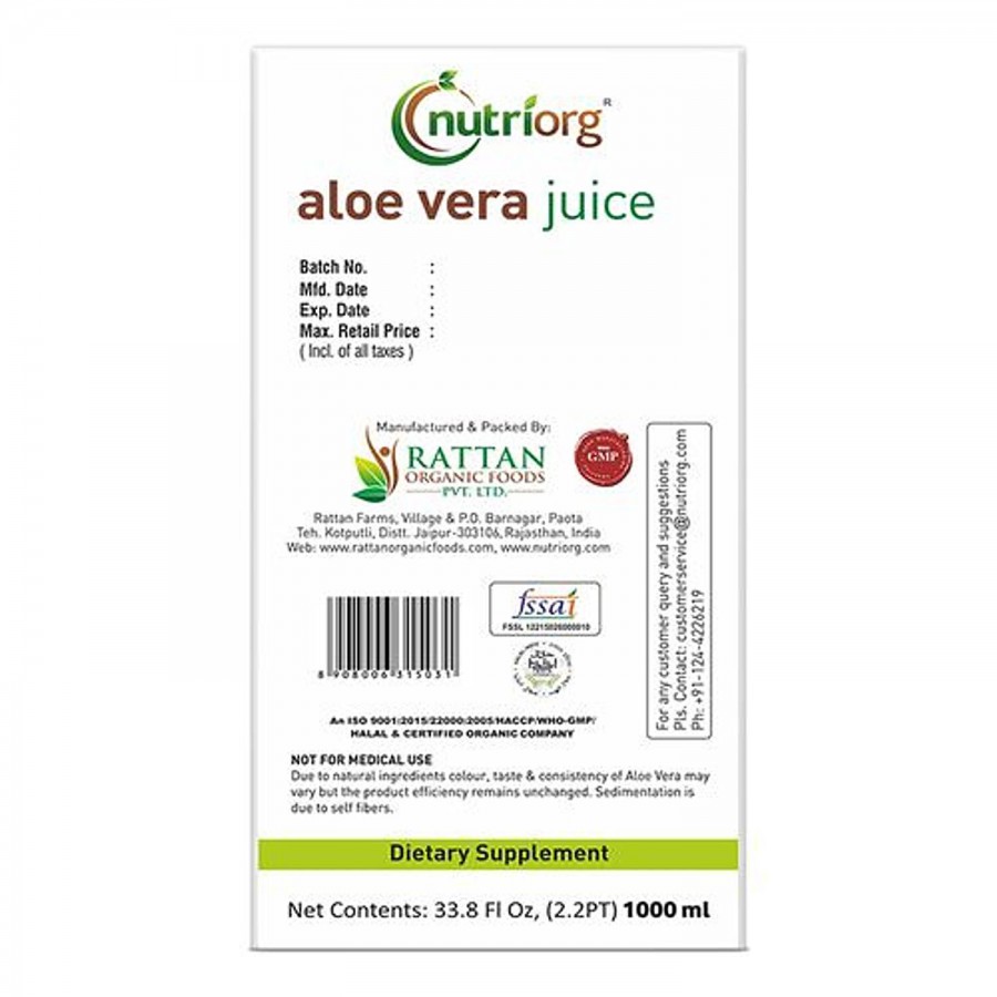 Nutriorg Aloe Vera Juice