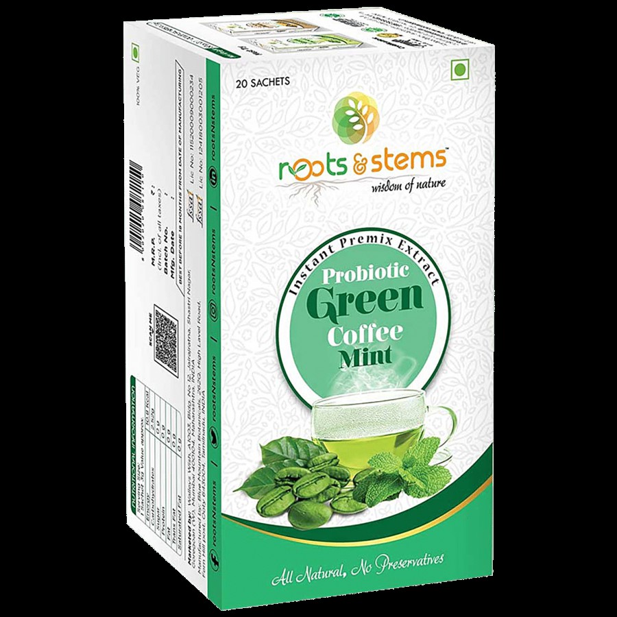 ROOTS & STEMS Green Coffee - Probiotic Premix