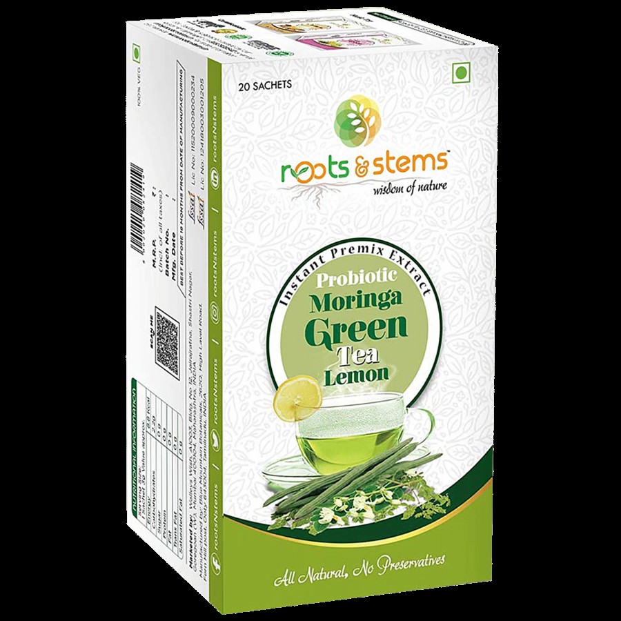 ROOTS & STEMS Probiotic Green Tea - Moringa