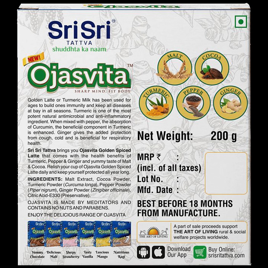 Sri Sri Tattva Ojasvita Golden Spiced Latte - With Turmeric