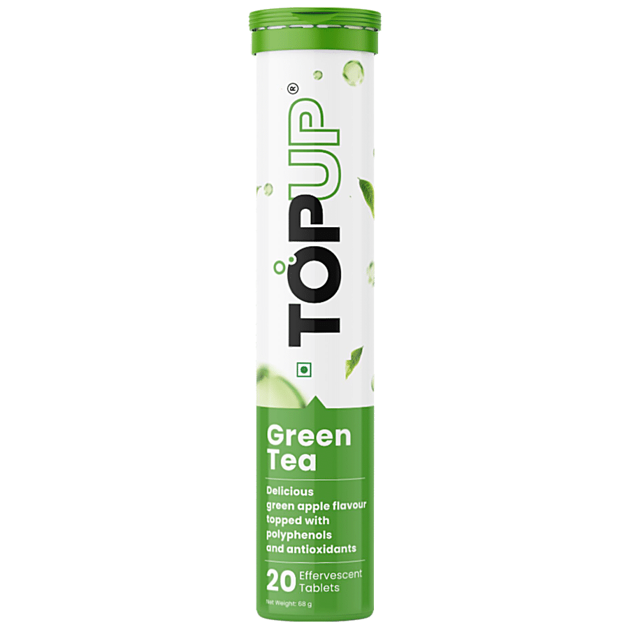 TopUp Green Tea Effervescent Tablet - Detoxifies Body