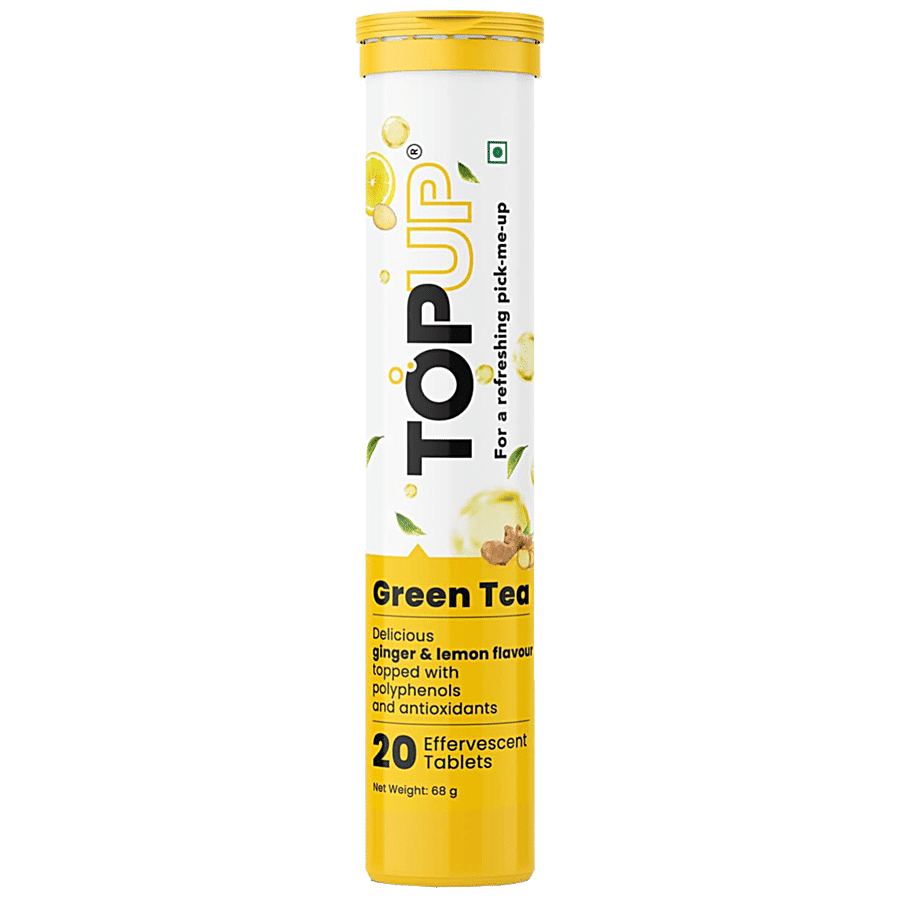 TopUp Green Tea Effervescent Tablet - Detoxifies Body