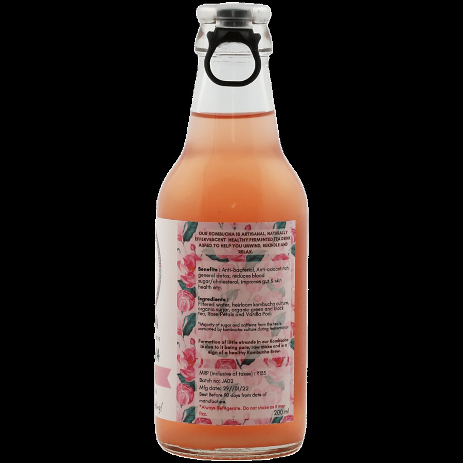 White Elefan Kombucha Pro-Biotic Fermented Drink - Rose Vanilla