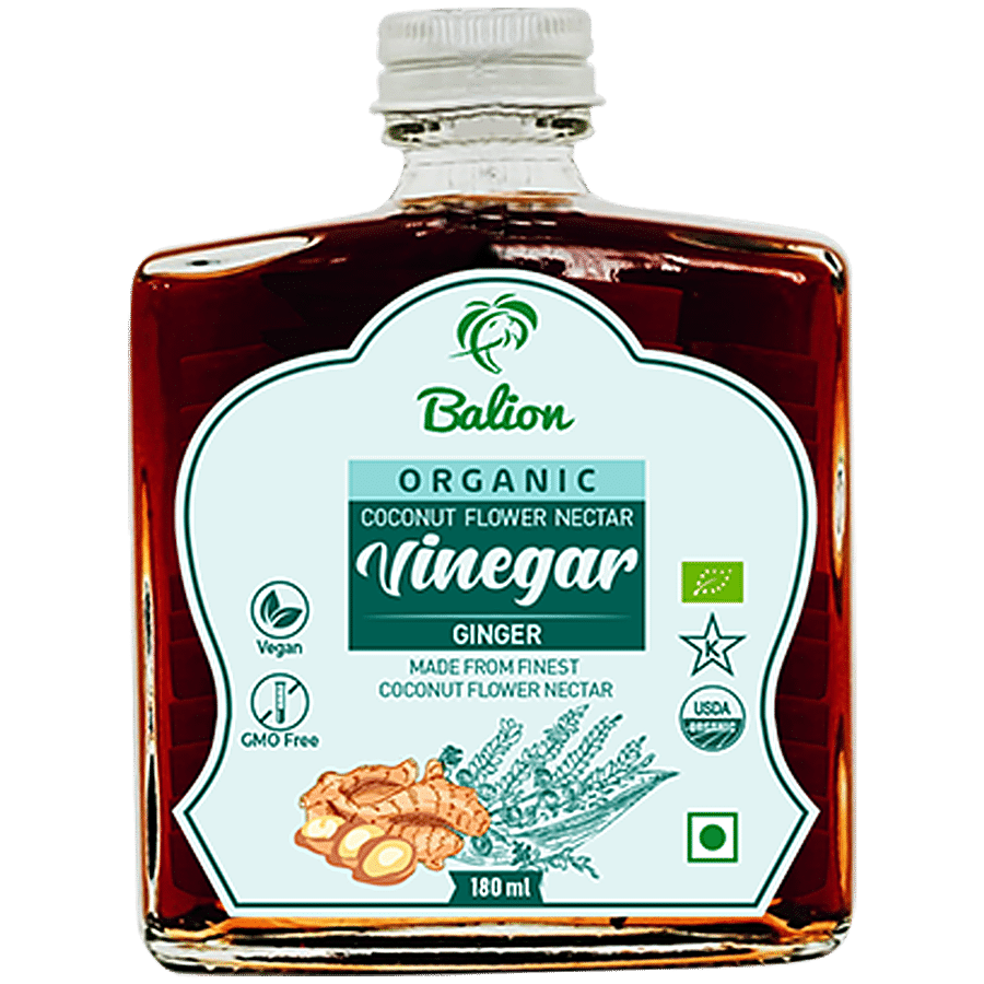 Balion Organic Coconut Flower Nectar Vinegar Ginger