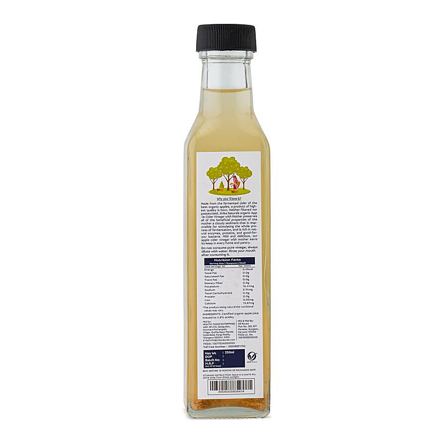 Jivika Naturals Organic Apple Cider Vinegar - With The Mother