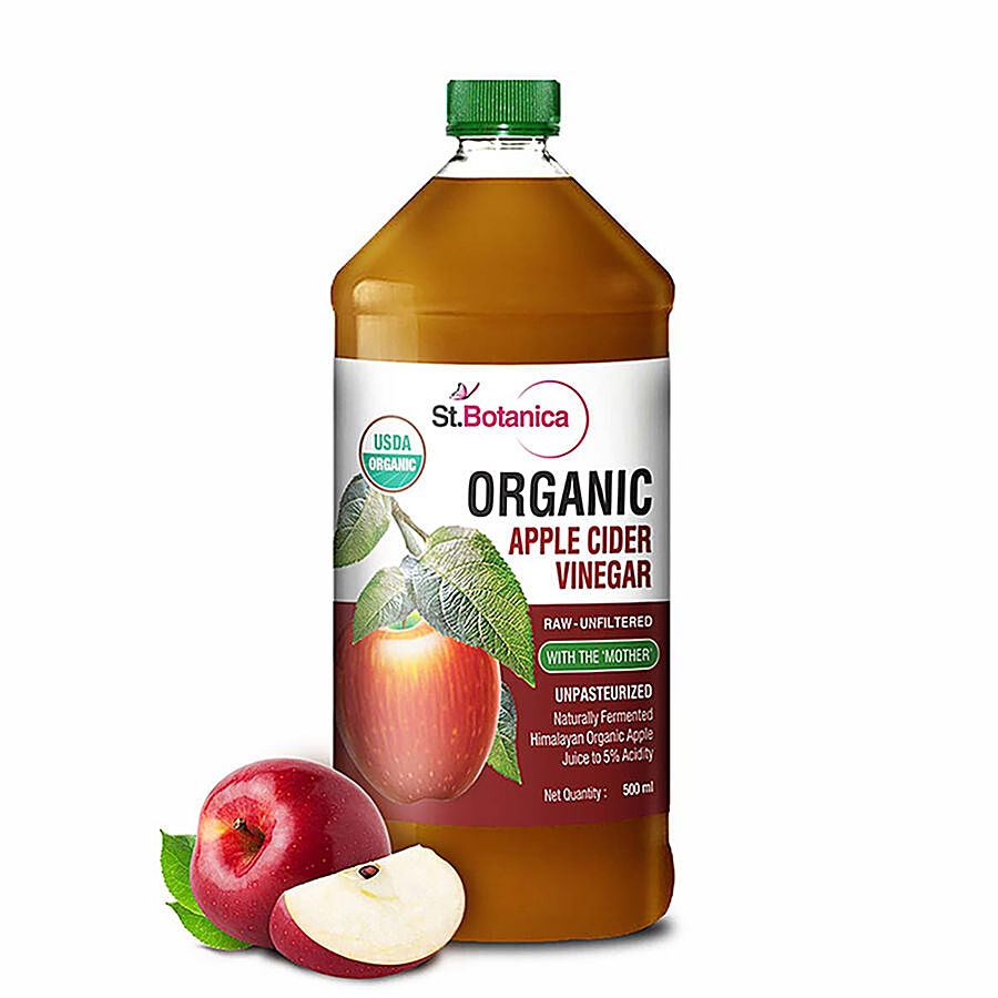 StBotanica USDA Organic Apple Cider Vinegar With Mother Vinegar - Raw