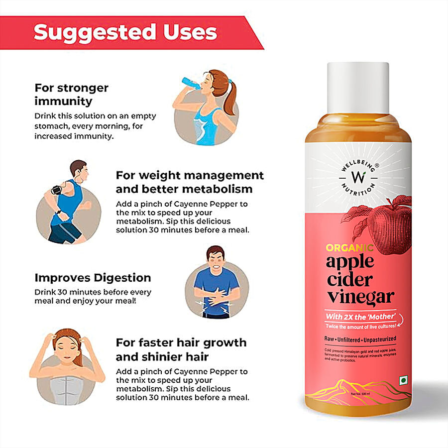 Wellbeing Nutrition Organic Himalayan Apple Cider Vinegar - Raw