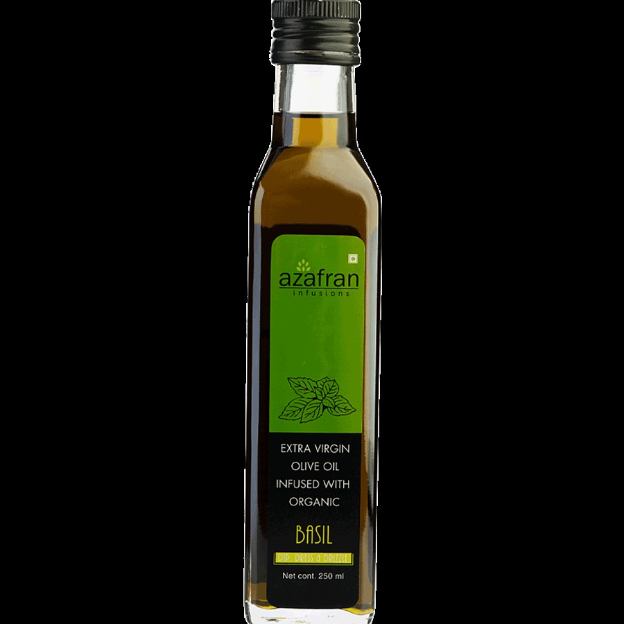 Azafran Extra Virgin Olive Oil - Infused With Basil