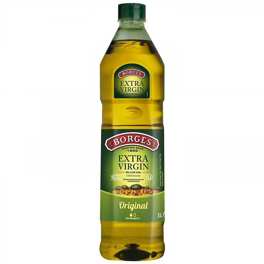 BORGES Extra Virgin Olive Oil 1L Pet Bottle + Durum Wheat Pasta Penne Rigate 500g Pouch