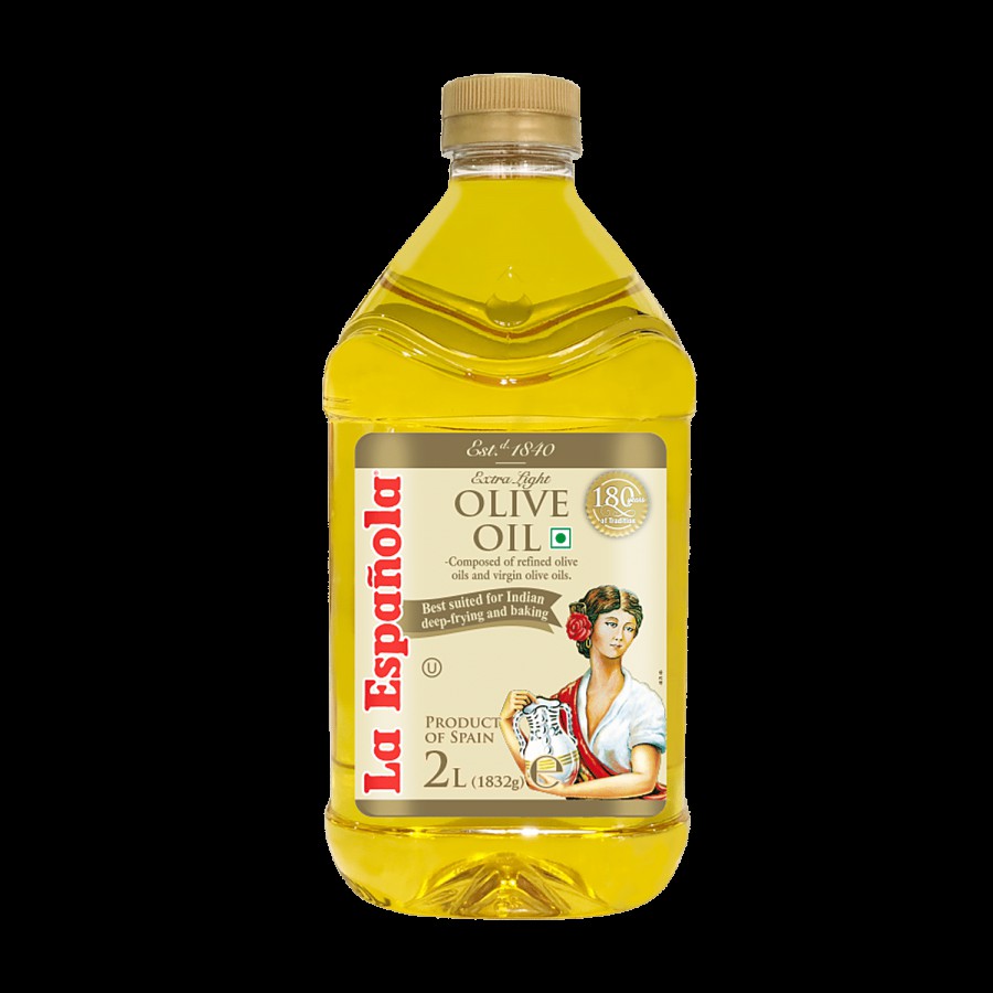 La Espanola Extra Light Olive Oil for Indian Cooking - Deep Frying & Baking