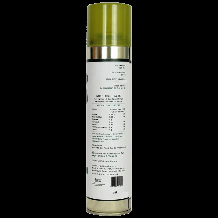 Black & Green Extra Virgin Multipurpose Avocado Oil Spray