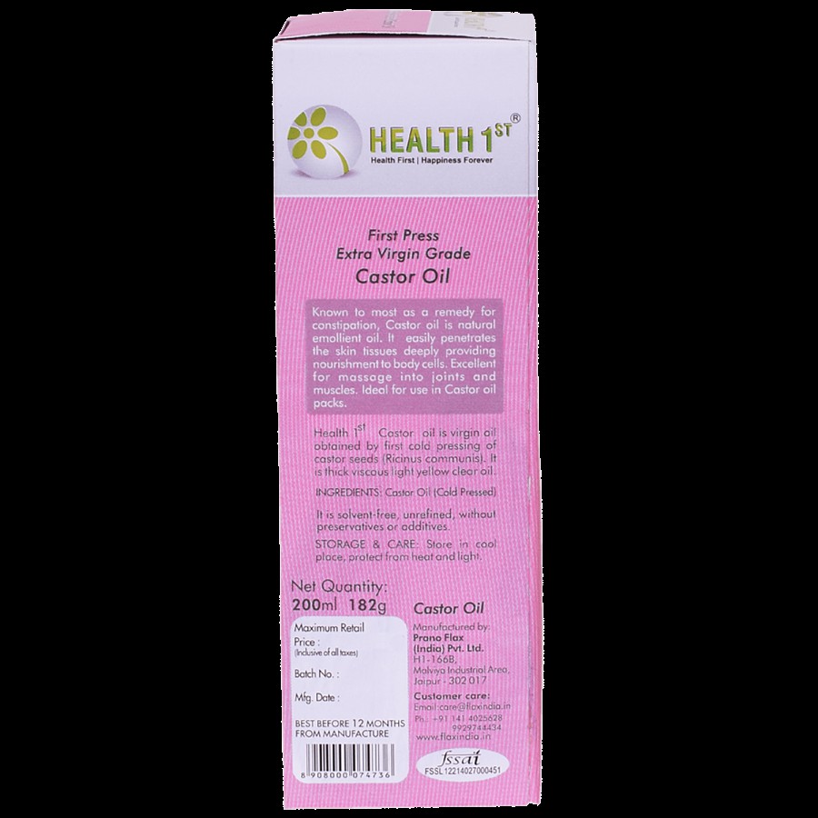 Health 1st Castor Oil - Cold Pressed