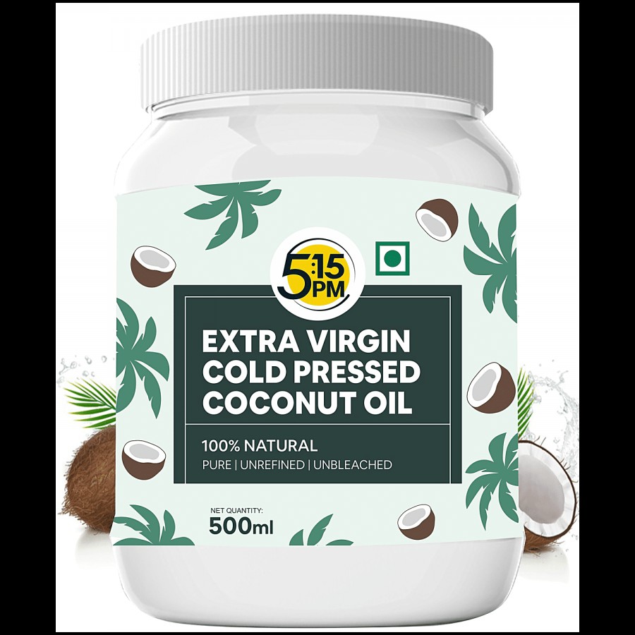 5:15PM Extra Virgin Cold Pressed Coconut Oil - For Hair Growth