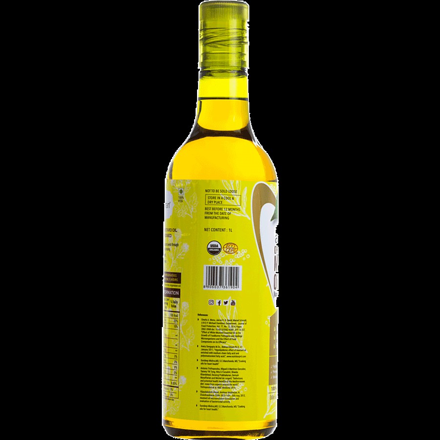 Azafran Organic Cold Pressed Mustard Oil