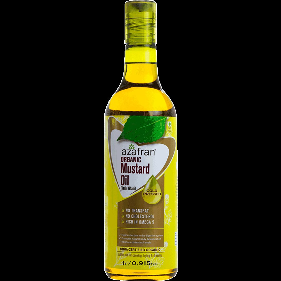 Azafran Organic Cold Pressed Mustard Oil