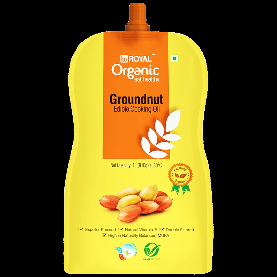 BB Royal Organic Cold Pressed Groundnut Cooking Oil - Cooks Indian Dishes