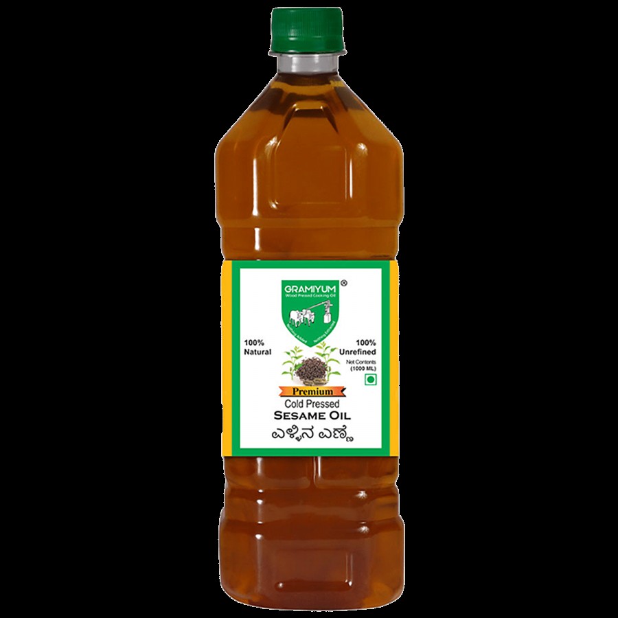 GRAMIYUM Chekku/Cold Pressed Sesame Oil - 100% Natural & Unrefined