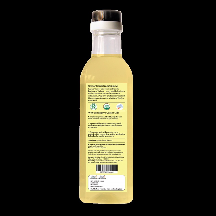 Kapiva Organic Castor Oil - Healthier Hair & Skin