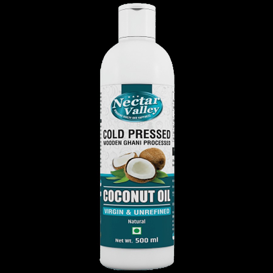 Nectar Valley Cold Pressed Virgin Coconut Oil - Wooden Ghani Processed