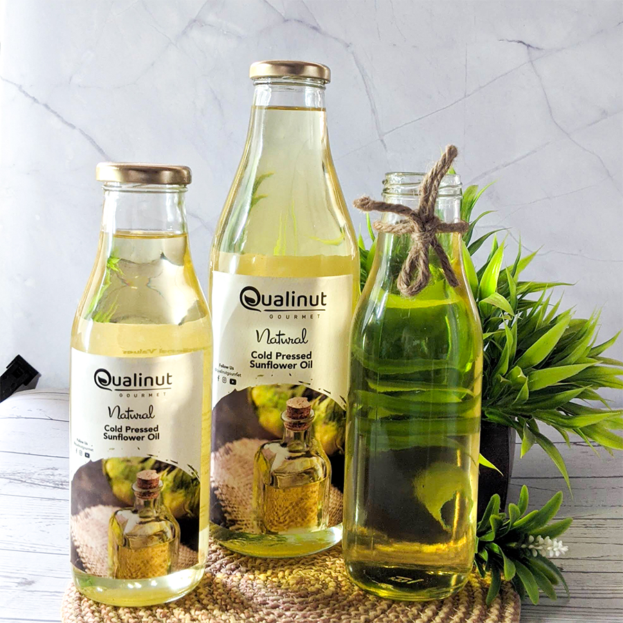 Qualinut Gourmet Natural Sunflower Oil - Rich in Vitamin E & PUFA