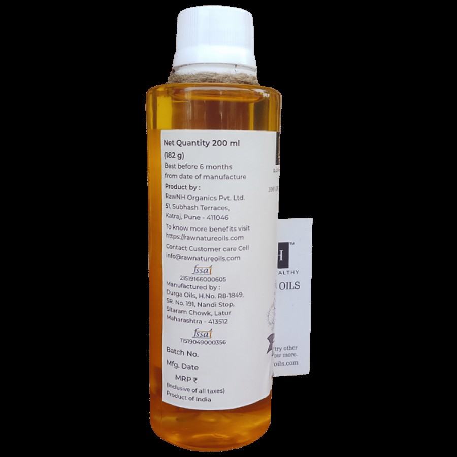 RawNH Cold Pressed Safflower Oil