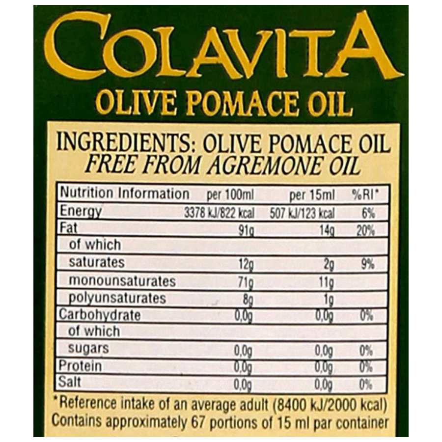 Colavita 100% Authentic Italian Olive Pomace Oil