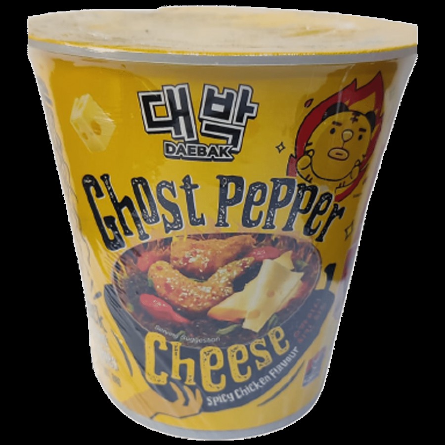 Daebak Ghost Pepper Black Noodles - With Cheese & Spicy Chicken Flavour