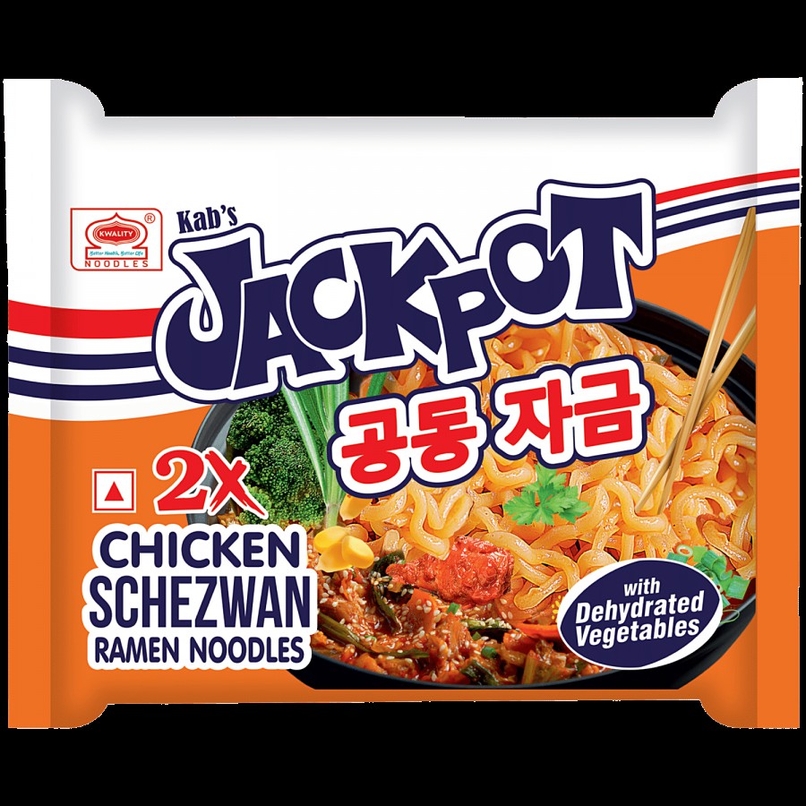 Kab's Jackpot 2x Chicken Schezwan Ramen Noodles