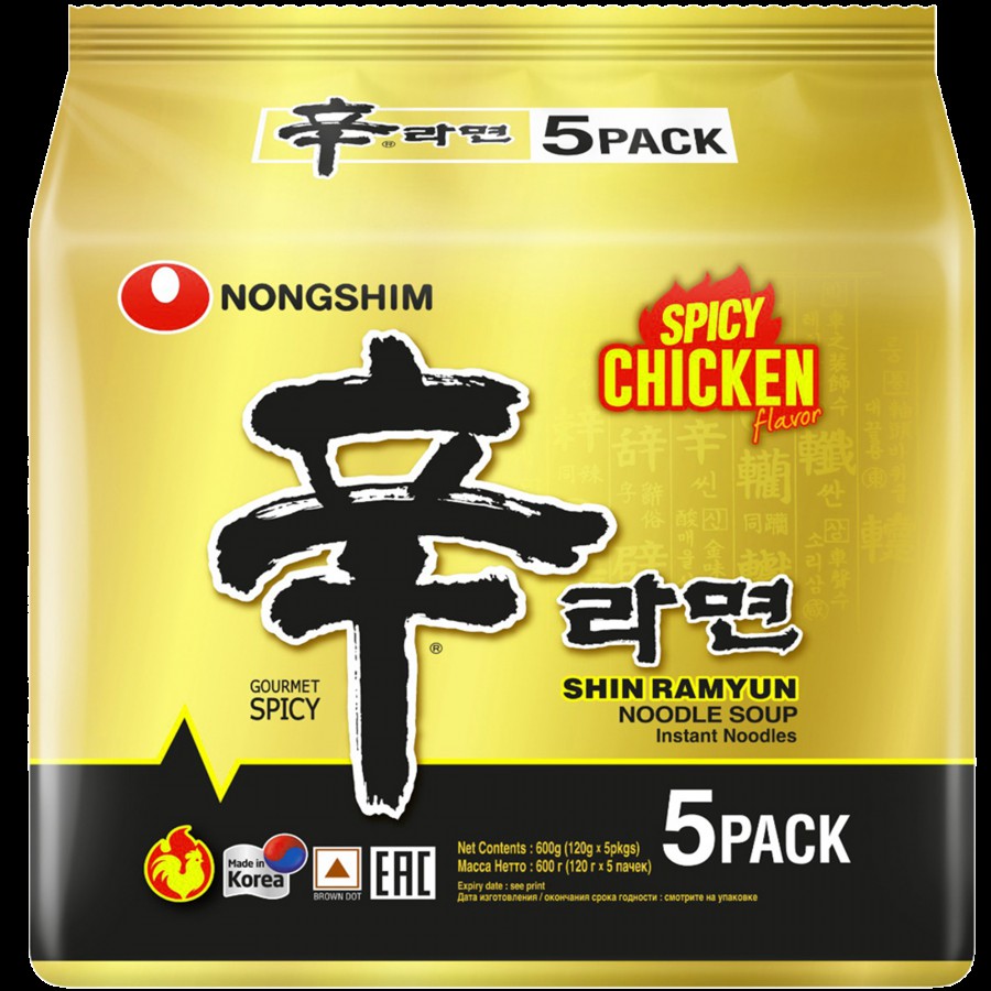 NONGSHIM Shin Ramyun Instant Noodle Soup - Spicy Chicken Flavour