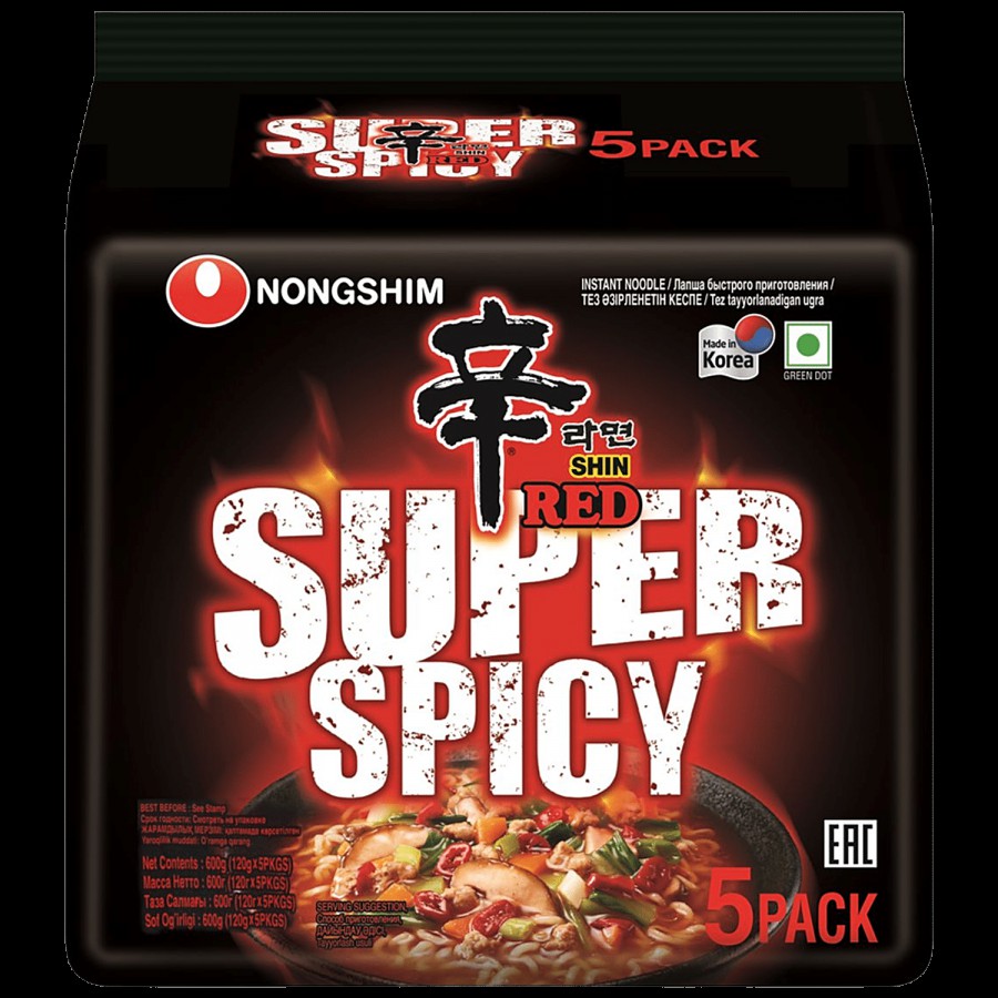 NONGSHIM Shin Red Super Spicy 5-In-1 Noodles