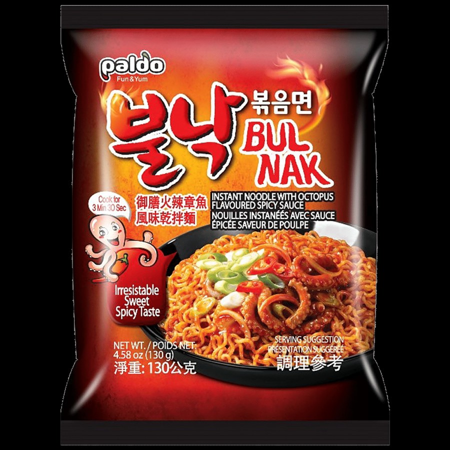 Paldo Bulnak Octopus Flavour Spicy Korean Noodles