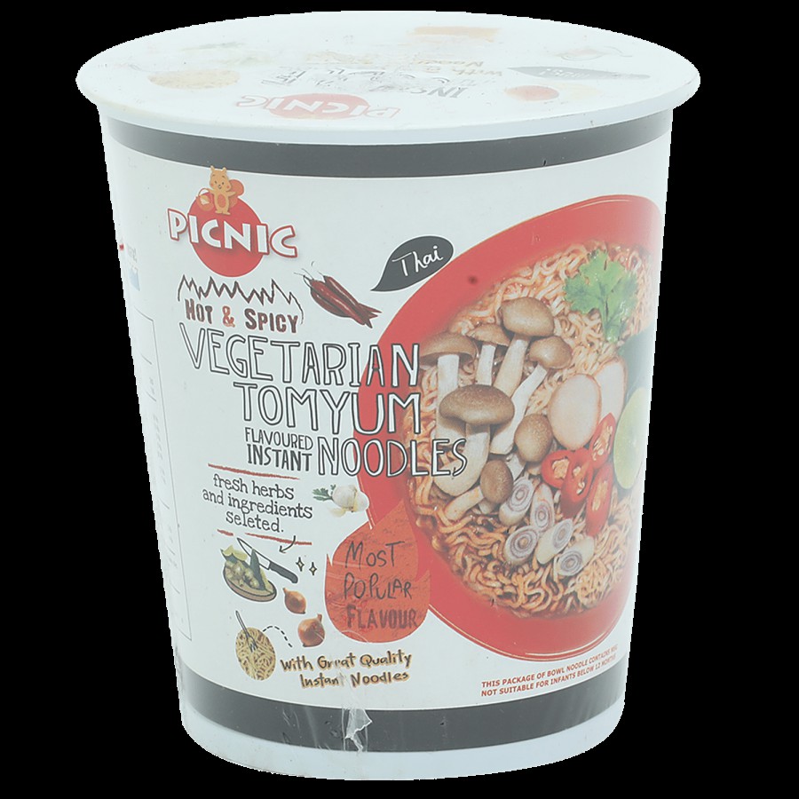 Picnic Instant Thai Noodles - Hot & Spicy Vegetarian Tomyum