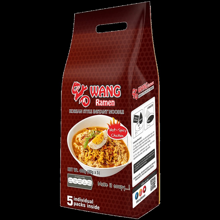 WANG RAMEN Korean Style Instant Noodles - Hot & Spicy Chicken